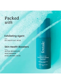 foxtale Foxtale 2% Salicylic Acid Face Wash for Oily and Acne Prone Skin With Niacinamide and Hyaluronic Acid Anti Acne Cleanser for Men and Women - 100 ml  - Image 3