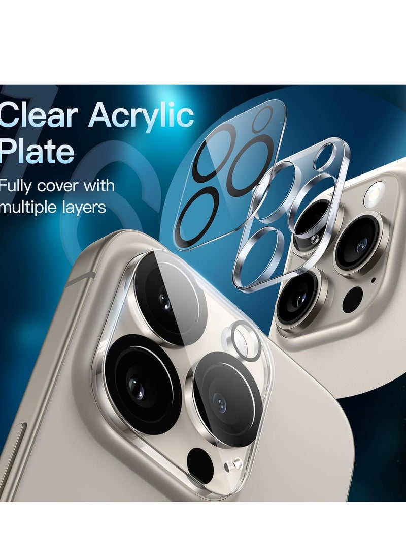 Camera Lens Protector for iPhone 16 Pro & Pro Max – 9H Tempered Glass, Anti-Scratch, Case Friendly, HD Clear (3-Pack) - Image 3