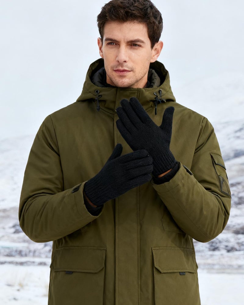 MENOLY 3 Pairs Winter Magic Gloves for Adult Men Women Warm Stretchy Knit Black Gloves One Size Fits Men Women Teens - Image 5