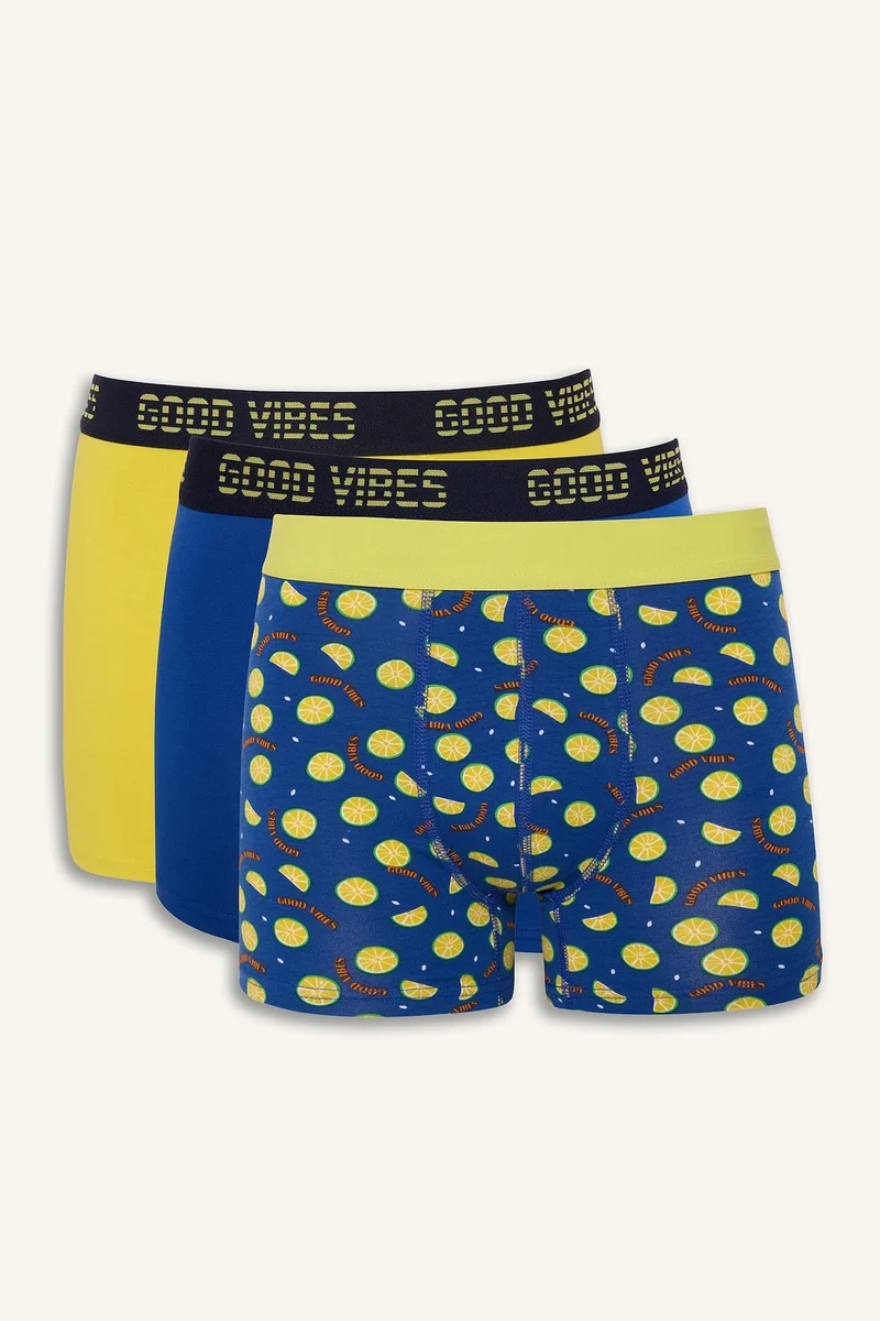 Regular Fit Fruit Printed 3 Piece Boxers