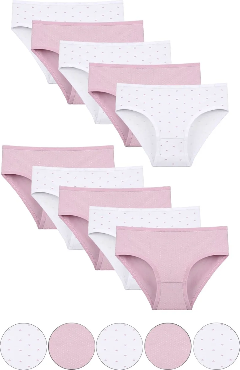 Donella 10-Piece Colorful Girl's Panties - 418101
