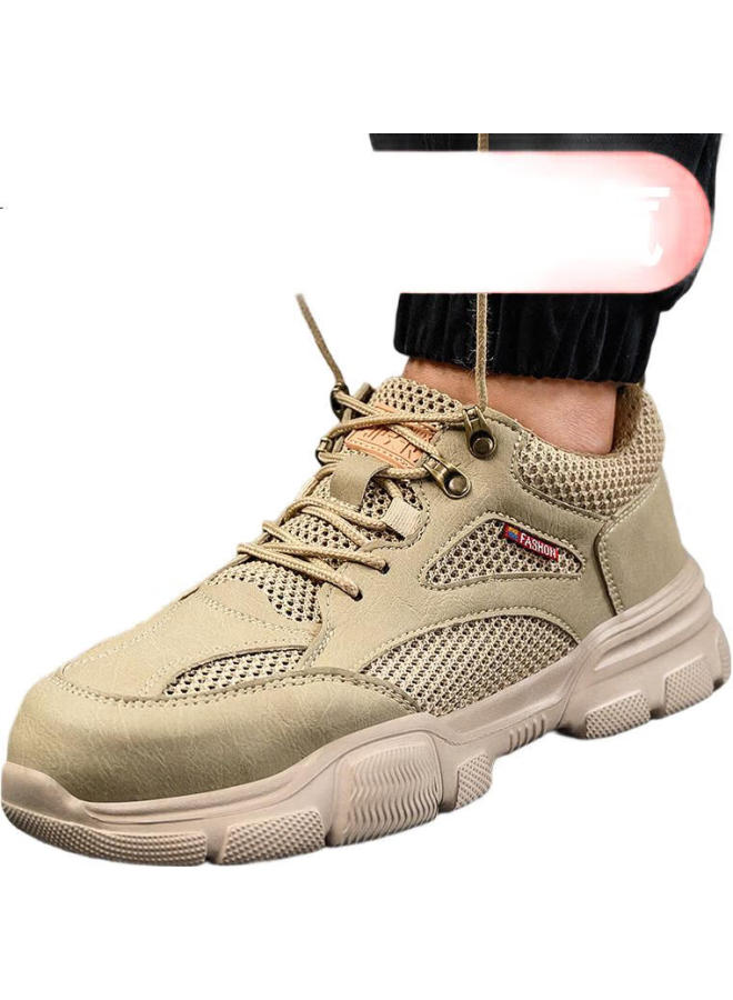 Old housekeeper Laoguanjia Safety Shoes For Men, Summer Breathable, Steel Toe Cap, Puncture-Resistant, Lightweight Work Shoes, 359, Size 42 - Image 1