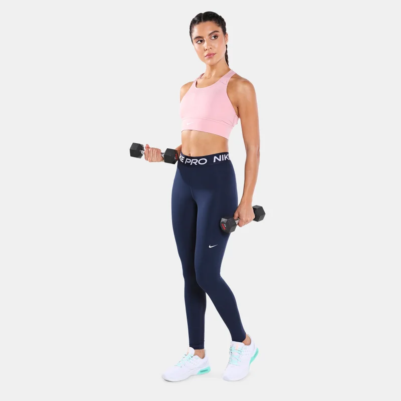 Nike Women's Pro Mid-Rise Mesh-Panelled Leggings