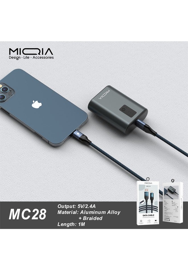 ميقيا MC-28 كابل شحن فائق 2.4 أمبير من النوع C باللون الأسود - Image 3