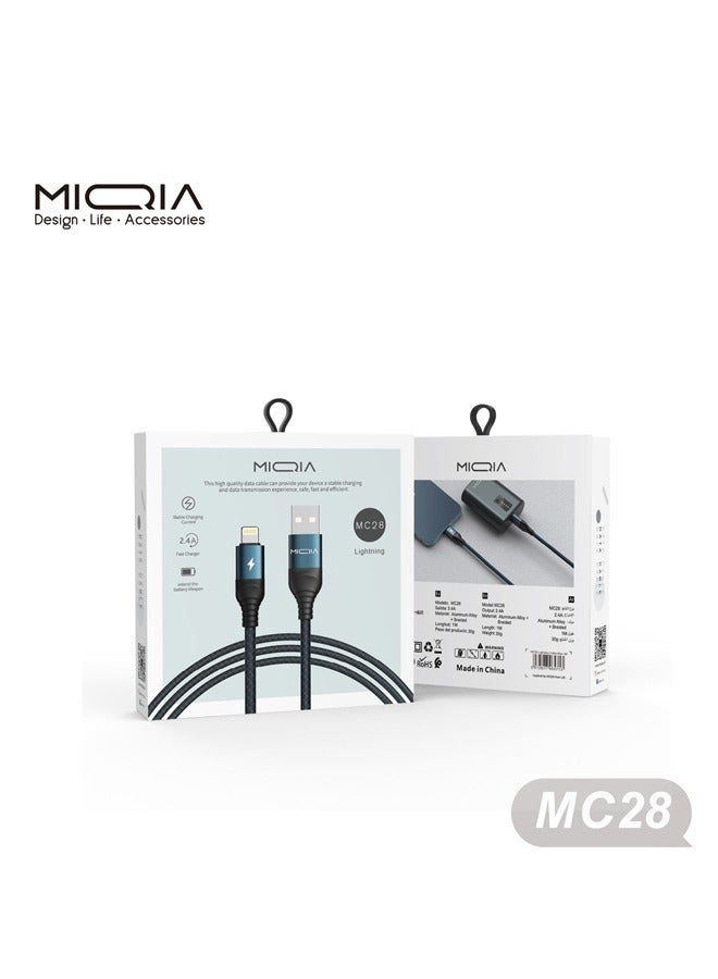 ميقيا MC-28 كابل شحن فائق 2.4 أمبير من النوع C باللون الأسود - Image 2