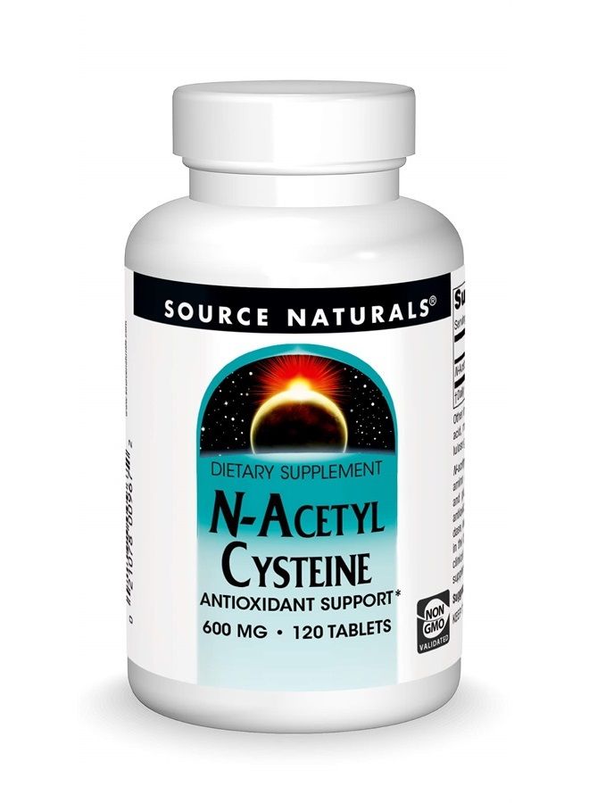 Source Naturals N-Acetyl Cysteine Antioxidant Support 600 mg Dietary Supplement That Supports Respiratory Health* - 120 Tablets - Image 1