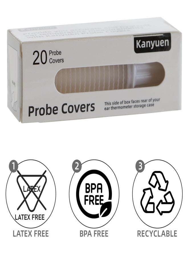 أغطية مجسات مقياس حرارة الأذن Kanyuen 100X، فلاتر عدسات للاستخدام مرة واحدة لمقياس حرارة براون ثيرموسكان، خالية من مادة BPA، أغطية بديلة لقراءات دقيقة لدرجة الحرارة الرقمية - Image 4