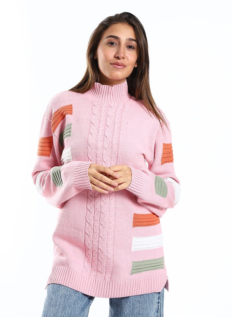 Caesar Wool women Pullover With Multi Design - Image 1