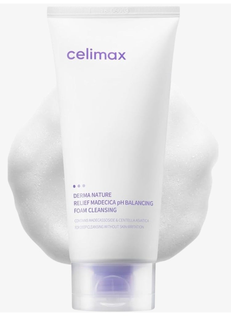 Celimax Derma Nature Relief Madecica pH Balancing Foam Cleansing – Soothing Deep Cleanser - Image 1
