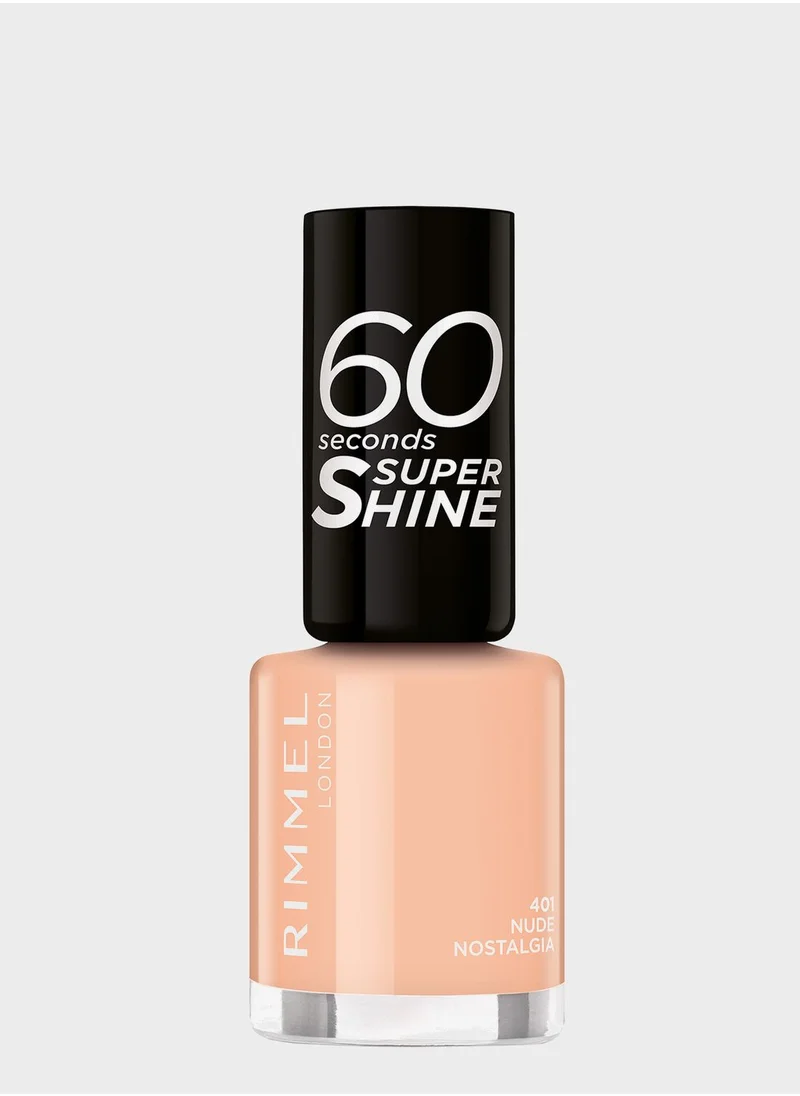 RIMMEL LONDON Rimmel 60 Seconds Super Shine Nail Polish – 401 – Nude Nostalgia, 8ml