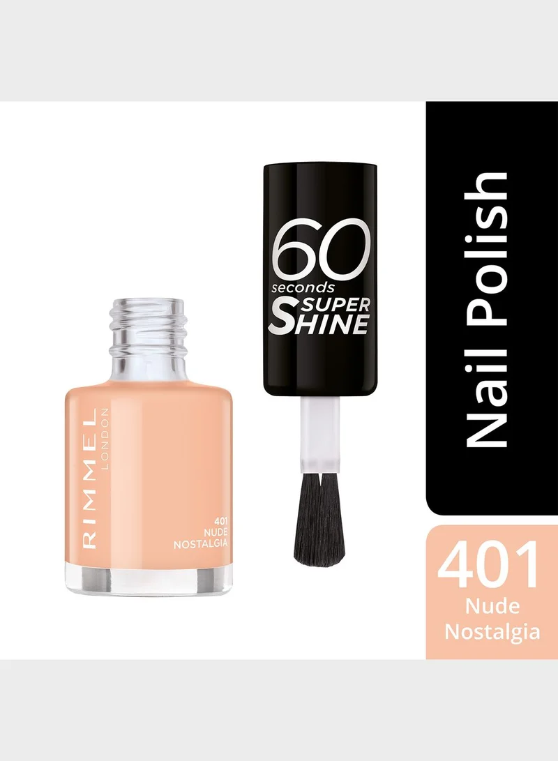 RIMMEL LONDON Rimmel 60 Seconds Super Shine Nail Polish – 401 – Nude Nostalgia, 8ml