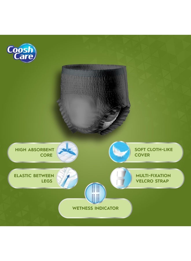 CooshCare سراويل داخلية قابلة للاستخدام مرة واحدة، أقصى امتصاص، سراويل سحب للبالغين (12 قطعة)، غلاف ناعم للغاية، حماية ضد التسرب، ملائمة مريحة وآمنة لرعاية سلس البول (للرجال - S/M) - Image 5