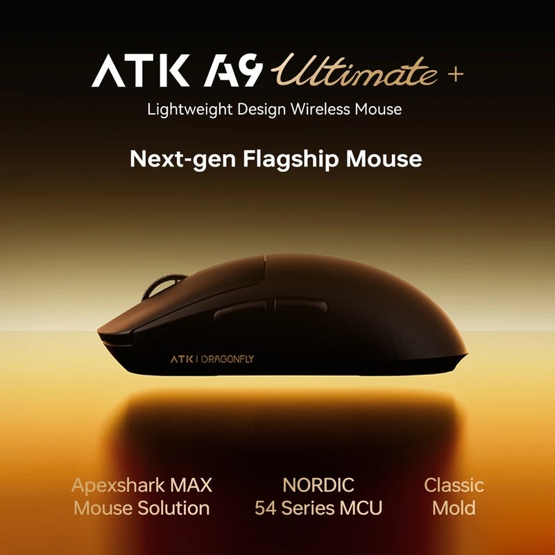 ATK Dragonfly A9 Mini Ultimate Wireless Gaming Mouse Bluetooth 39g Lightweight PAW3955 Master Dual 8K for FPS - Image 3