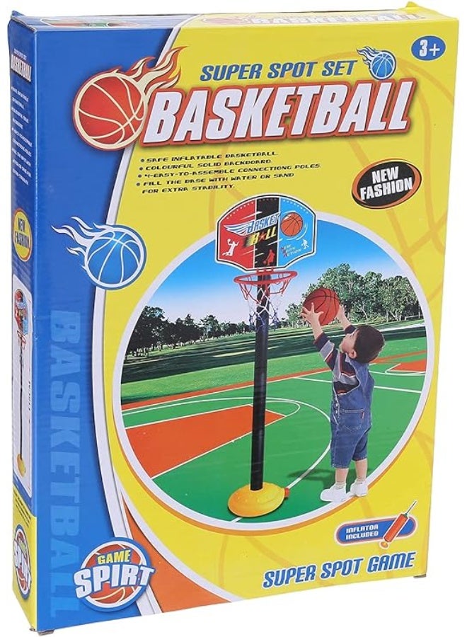P9666 Super Basket Ball Set, 115 cm - Multi Color - Image 1