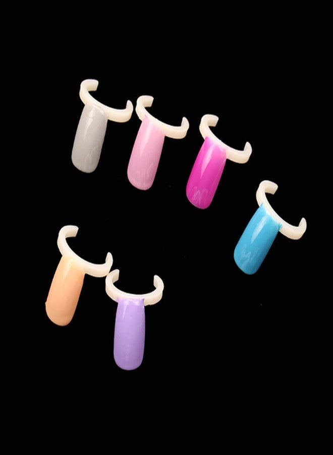 Brille Bee 50PCS Ring Color False Nail Art Tools - Polish Display Practice Tips for Nail Art and Design - Image 2