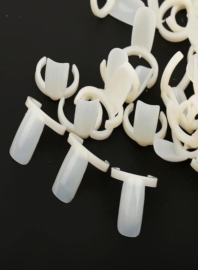 Brille Bee 50PCS Ring Color False Nail Art Tools - Polish Display Practice Tips for Nail Art and Design - Image 1