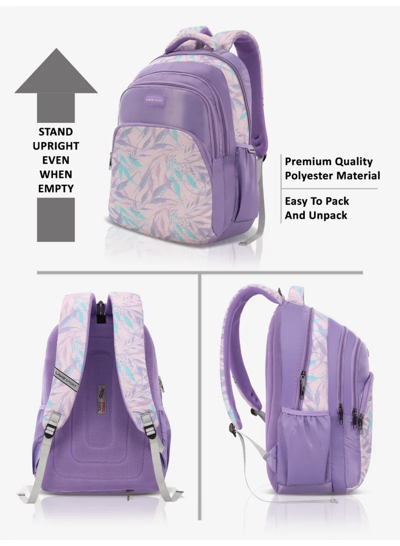 Lavie  Sport 35L Iris Backpack | Laptop Compatiable | Raincover (Purple) for Women | Best Price UAE