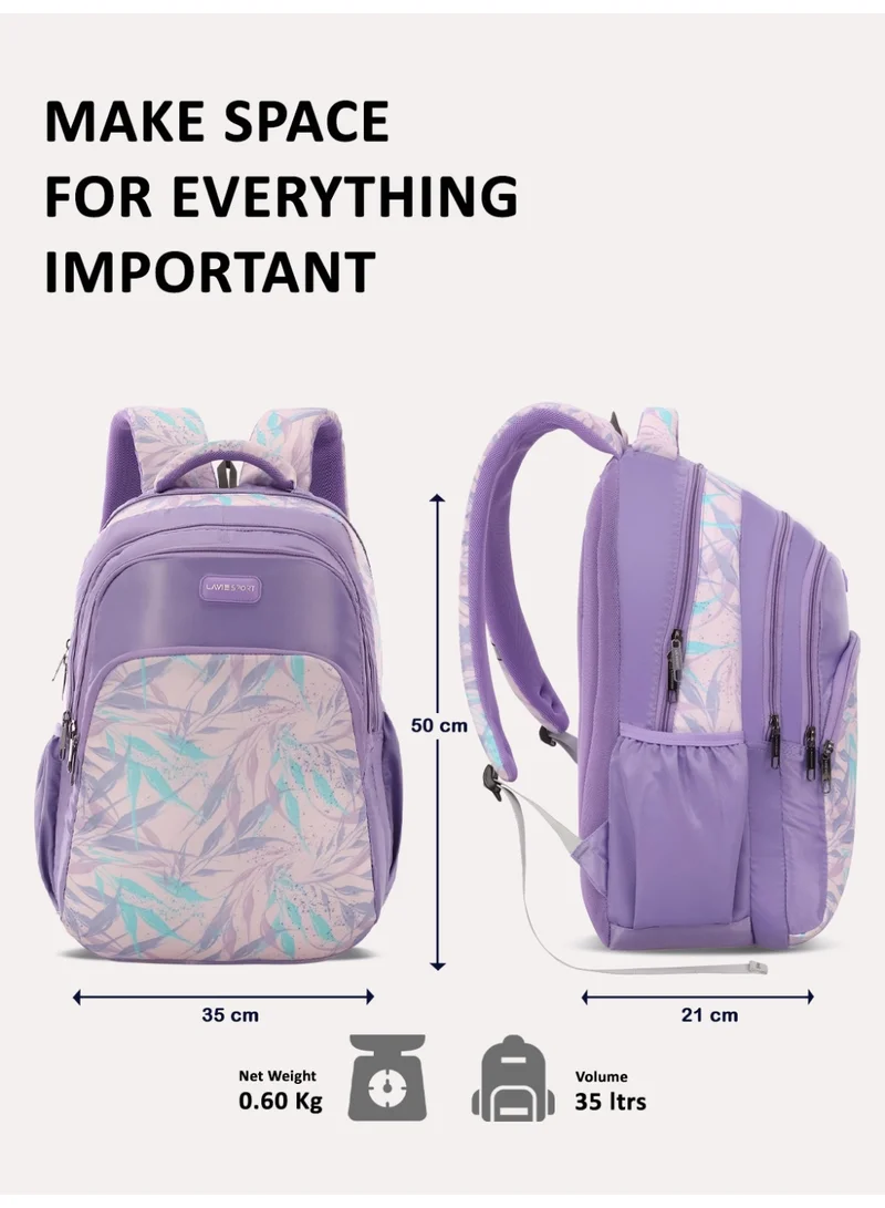 Lavie  Sport 35L Iris Backpack | Laptop Compatiable | Raincover (Purple) for Women | Best Price UAE