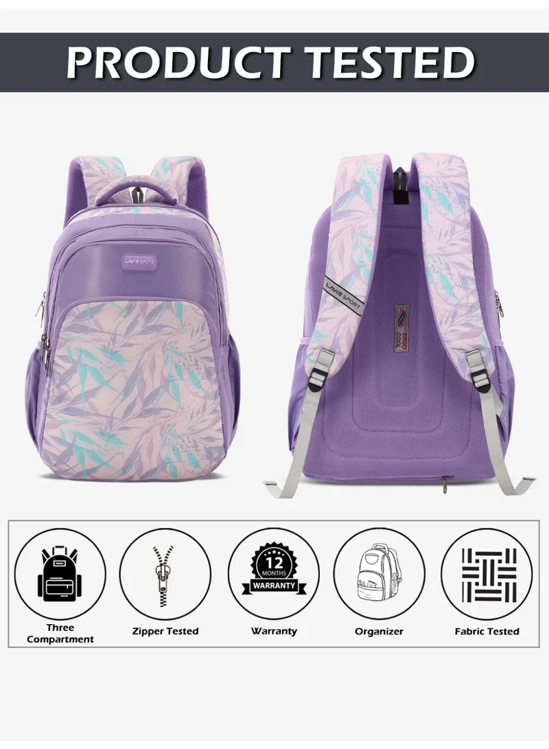 Lavie  Sport 35L Iris Backpack | Laptop Compatiable | Raincover (Purple) for Women | Best Price UAE