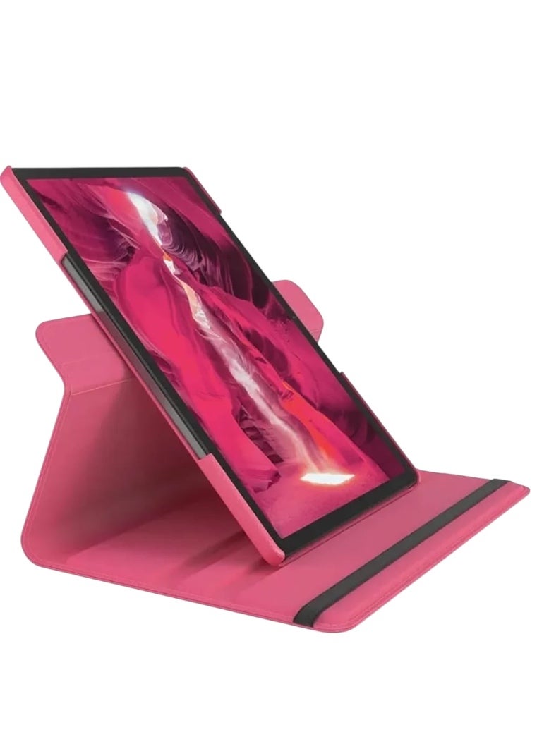 Case for Samsung Galaxy Tab A9 Plus Protective Tablet Smart Cover Rotating Stand Case 360° Rotating with Stand Function Synthetic Leather Pink - Image 3
