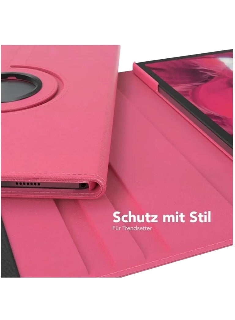 Case for Samsung Galaxy Tab A9 Plus Protective Tablet Smart Cover Rotating Stand Case 360° Rotating with Stand Function Synthetic Leather Pink - Image 5
