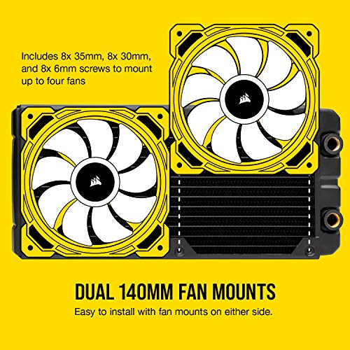 Corsair Hydro X Series XR5 280mm Water Cooling Radiator, Black - Image 3