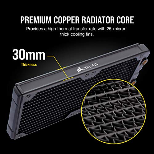 Corsair Hydro X Series XR5 280mm Water Cooling Radiator, Black - Image 4
