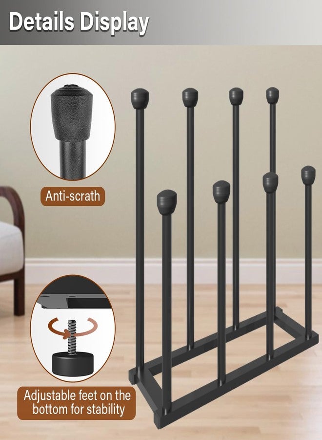 Tigerden 22.5 Inches Free Standing Shoe Racks, Tall Black Metal Boot Rack Organizer for 4 Pairs, Knee-High Boot Storage Shelf for Closet, Bedroom, Entryway, Hallway, Black - Image 3