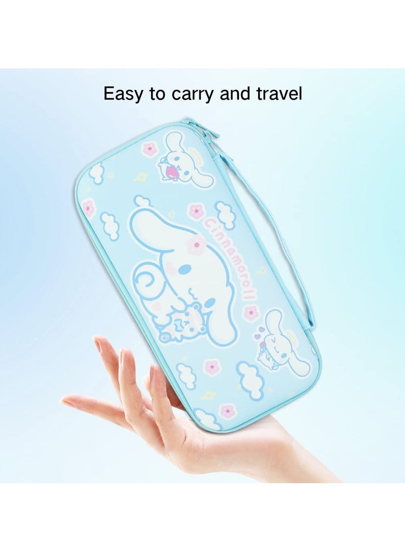 عام حقيبة حمل لطيفة لمفتاح نينتندو سويتش سويتش أوليد، حقيبة حمل محمولة ذات غلاف صلب من كاواي للسفر مع 12 فتحة لبطاقات الألعاب - Image 5