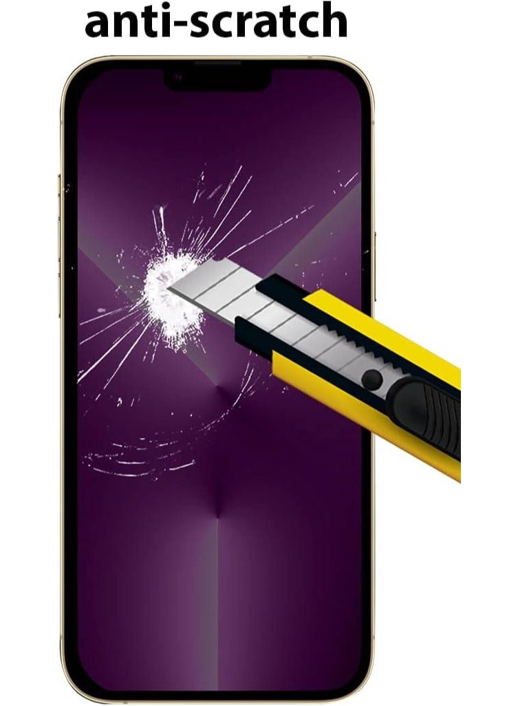 مخطوطات واقي شاشة ممتاز لهاتف iPhone، حماية للخصوصية، حماية نهائية من السقوط، تغطية كاملة ضد التجسس، واقي شاشة 9H+ زجاج مقسى يناسب معظم الجرابات (12Pro Max/6.7 بوصة) - Image 3