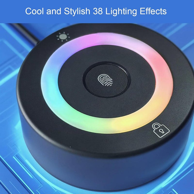 Biometric Fingerprint Scanner USB Reader with RGB Light Fast 360 Touch Recognition for Windows 10 11 - Image 4