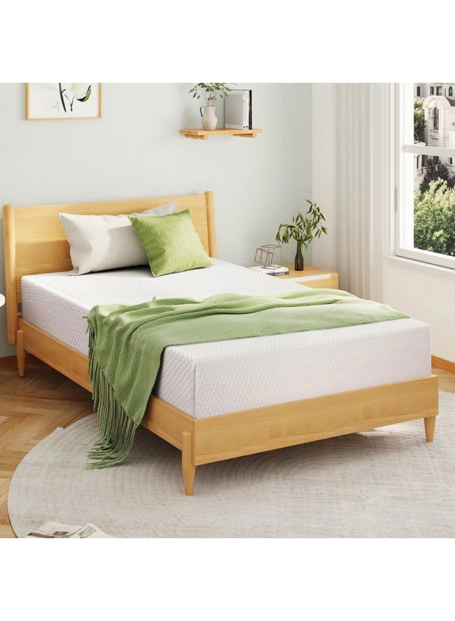 EGOHOME Twin XL Memory Foam Mattress, 6 Inch Bed Mattress in a Box with Cooling Green Tea Gel, Relieve Pressure with Medium Support, CertiPUR-US Certified, 80''L x 38''W, White - Image 1