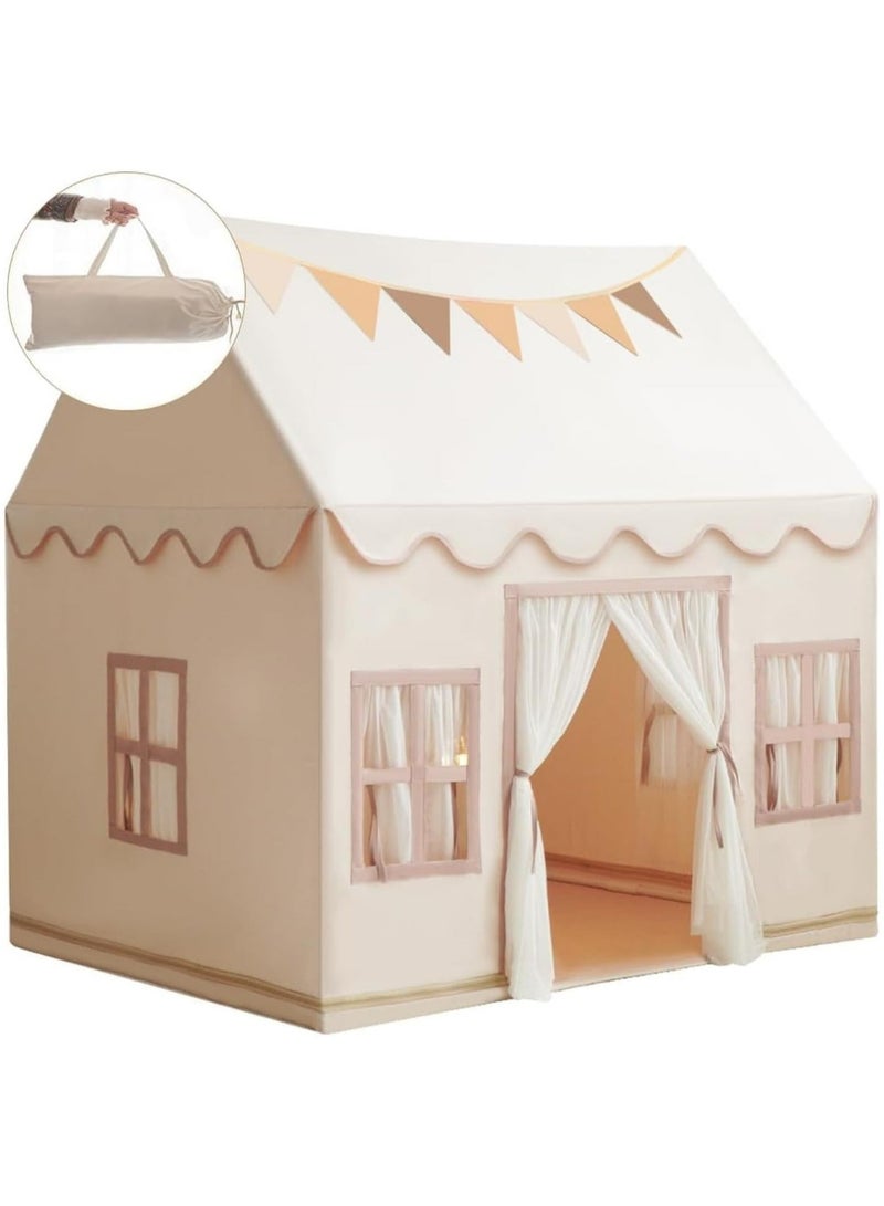 RollsTimi  Kids Castle Play Tent, Washable Mat And Lights Indoor Outdoor Fun - Image 1