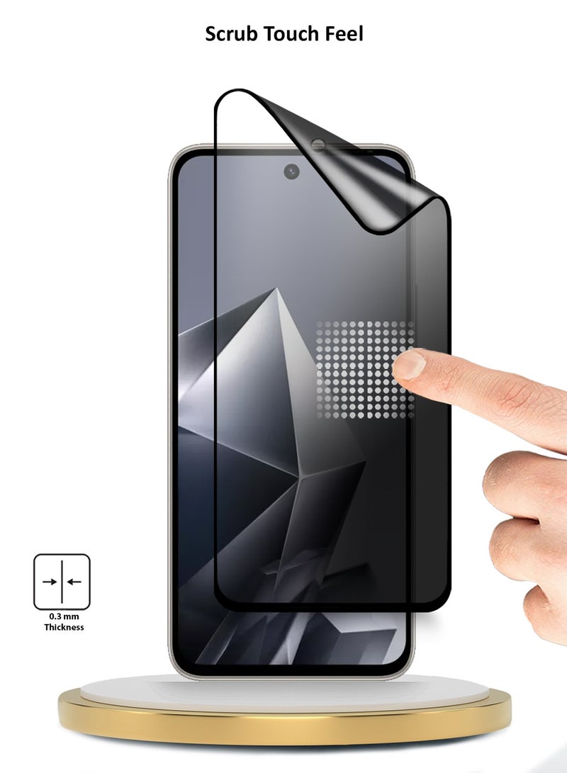 Wtech Infinix Note 50x 5G 2025 Premium Nano Ceramic Privacy Full Glue Full Cover Matte Flexible Screen Protector (MSCNMP) - Clear/Black - Image 3