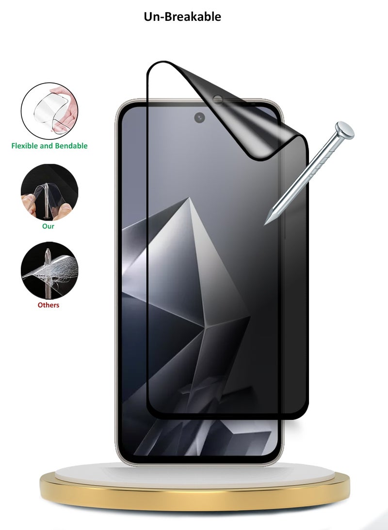 Wtech Infinix Note 50x 5G 2025 Premium Nano Ceramic Privacy Full Glue Full Cover Matte Flexible Screen Protector (MSCNMP) - Clear/Black - Image 4