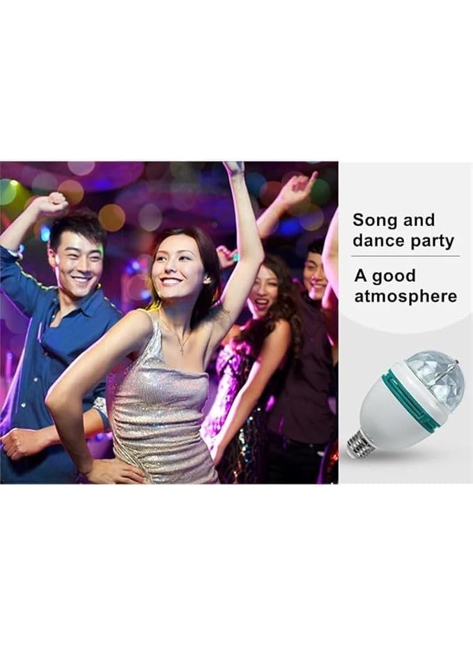 متجر ماى سوق :لمبة ديسكو LED دوارة متعددة الألوان RGB بقاعدة E27 - إضاءة حفلات كريستالية سحرية للمنازل والمناسبات(4 قطع) - Image 5