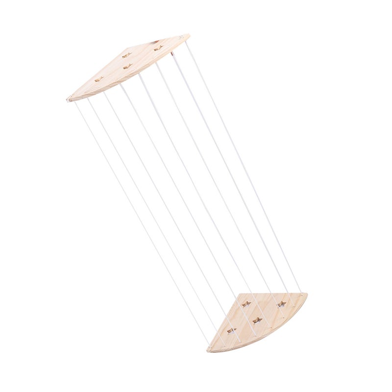 Stuffed Animal Storage Organizer Wooden Length Adjustable Hanging Corner Plush Toys Holder with Star Pattern for Nursery Play Room Kids Room - Image 4