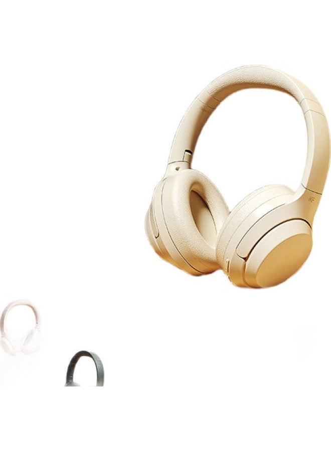 iKF T1 [Smart Connectivity App] Wireless Bluetooth Headphones With Call Noise Reduction, Bluetooth 5.4, Hifi Sound Quality, Long Battery Life, Low Latency, Retro White - Image 1
