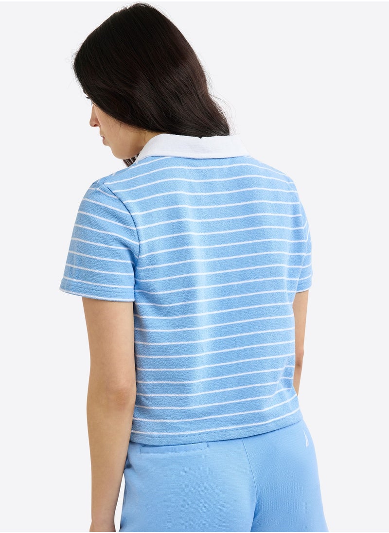 NAUTICA Striped Regular Fit Premium Cotton Polo Shirt  - Image 2