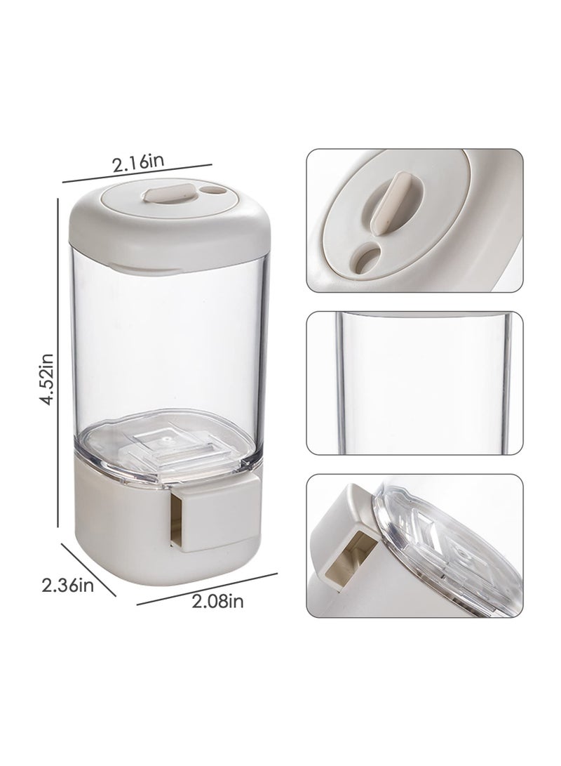 SYOSI Spice Jars Bottles, Press Type Salt Control Bottle Kitchen Household Sealed Moisture Proof Metering Pepper Tank Set, Seasoning Bottle Rotary Seal Salt Tank for Sugar, Salt, Pepper and Other Spices - Image 2