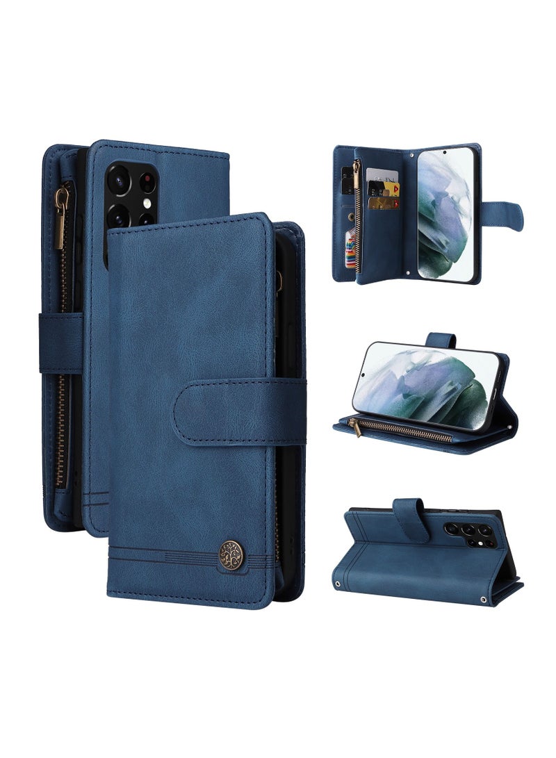 Suteni Crossbody Strap Flip Cover Card Slots Leather Phone Case for Samsung - Image 3