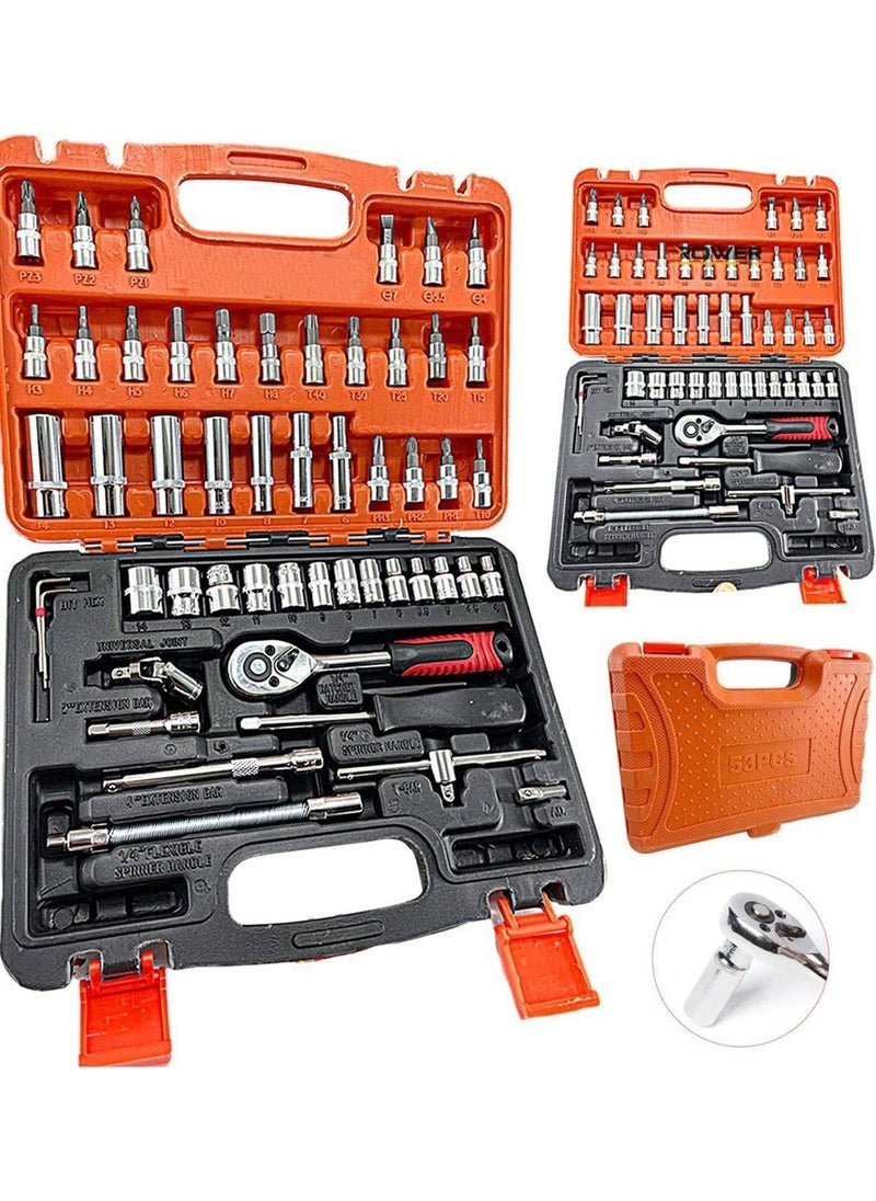 Tekno Trust 53 Piece Socket Set Small Size 1/4 Original Product  - Image 1