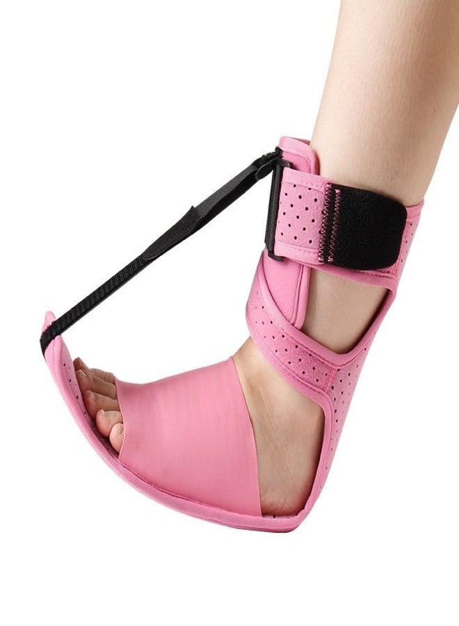 CQSMY Plantar Fasciitis Night Splint for Women & Men, Adjustable Single Pull Strap Dorsiflexion Brace for Plantar Fasciitis Relief, Foot Drop, Achilles Tendonitis & Heel Pain (1PC,Pink) - Image 1