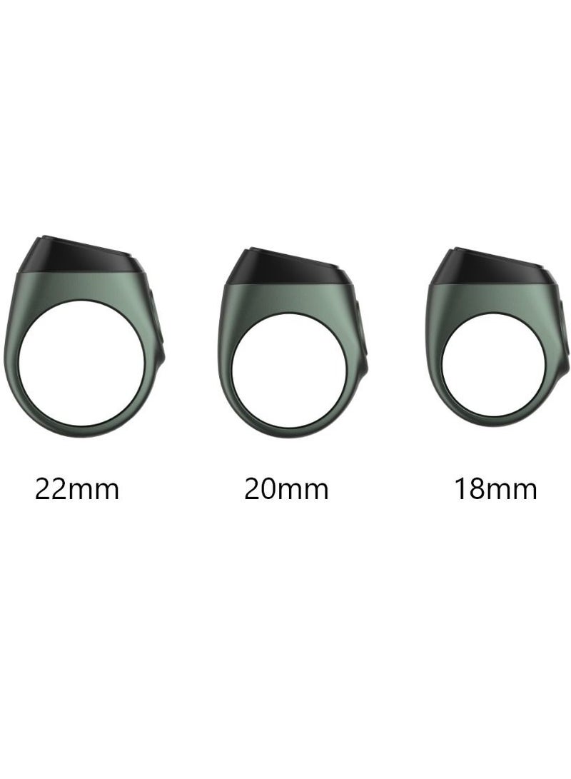 iQIBLA - Smart Tasbih Zikr Aluminium Ring - Green- 18mm
