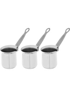 Korkmaz Steel Coffee Pot Set 3 Pieces Silver 