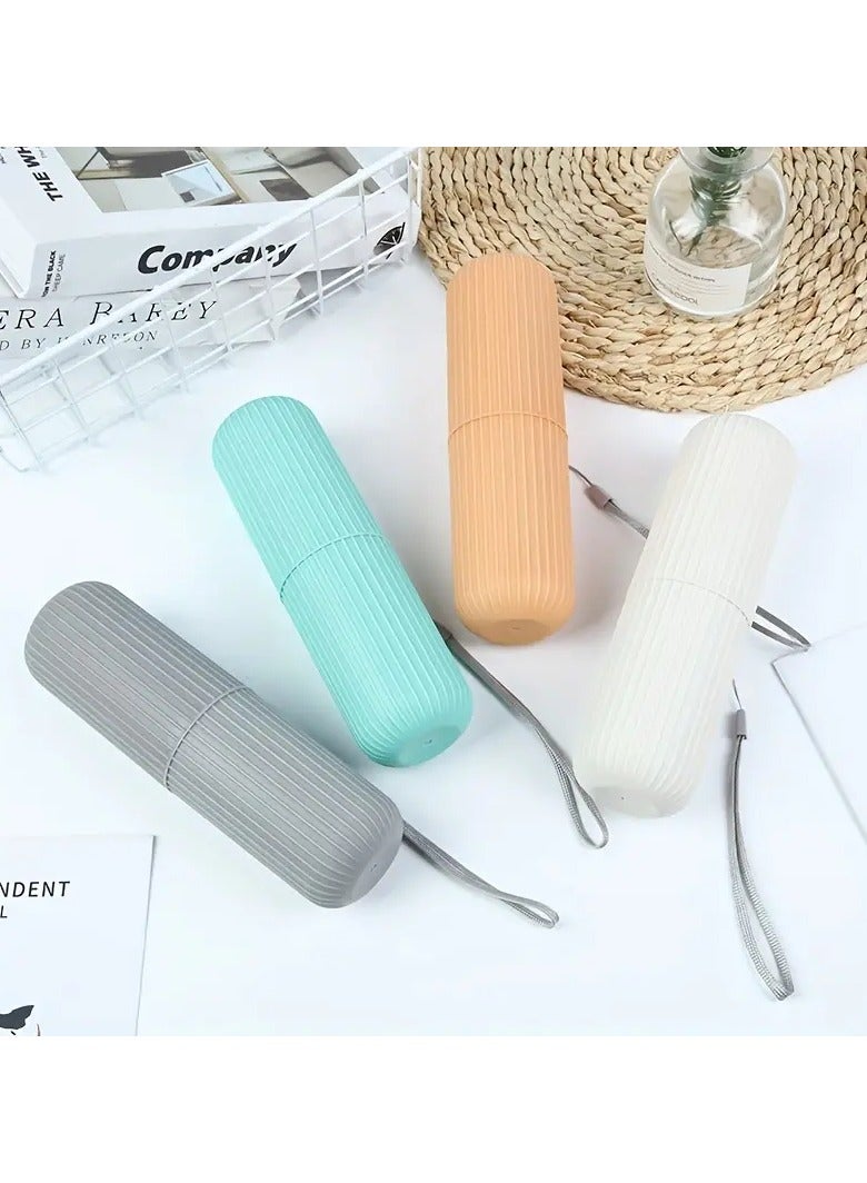 Loquat Portable Travel Toothbrush Case  Toothpaste Holder Toothbrush Caps Cover Simple Travel Toothbrush Box Portable Mouthwash Toothbrush Toothpaste Storage For Business Trips  Camping  Hiking - Image 4