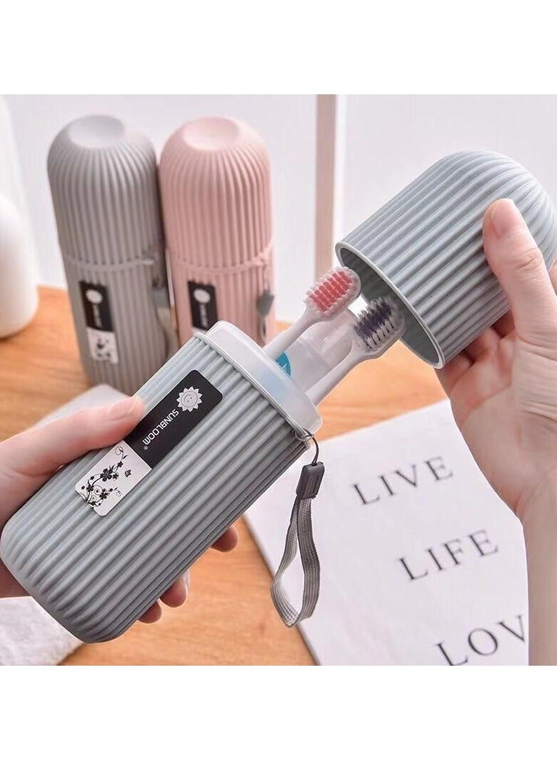Loquat Portable Travel Toothbrush Case  Toothpaste Holder Toothbrush Caps Cover Simple Travel Toothbrush Box Portable Mouthwash Toothbrush Toothpaste Storage For Business Trips  Camping  Hiking - Image 2