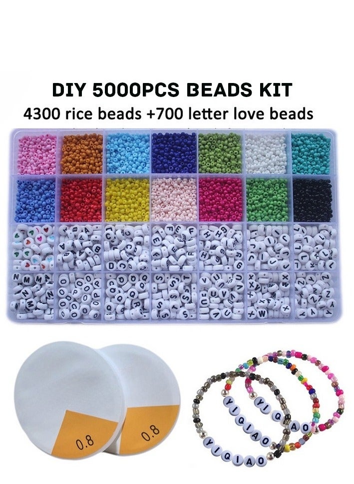 5000pcs Bracelet kit Acrylic DIY Letter Bead Set Bracelet Jewelry Making DIY Arts Crafts Gift - Image 1