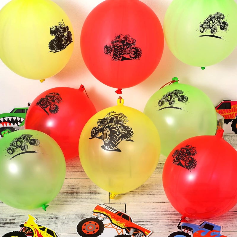 Jerify 36 Pcs Truck Party Favor Truck Punch Balloons Ball Colorful Punching Balloons with Rubber Bands Birthday Party Favors for Fun Games Supplies Goodie Bag Fillers - Image 2