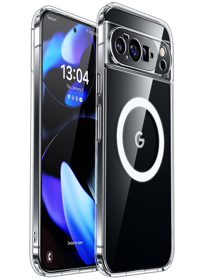 كانشن جراب CANSHN المغناطيسي لهاتف Google Pixel 10 Pro (6.3 بوصة)، مُطوّر [حماية كاملة للكاميرا] [متوافق مع Magsafe] [شفاف غير لامع] غطاء حماية للهاتف مقاوم للصدمات، شفاف - Image 1